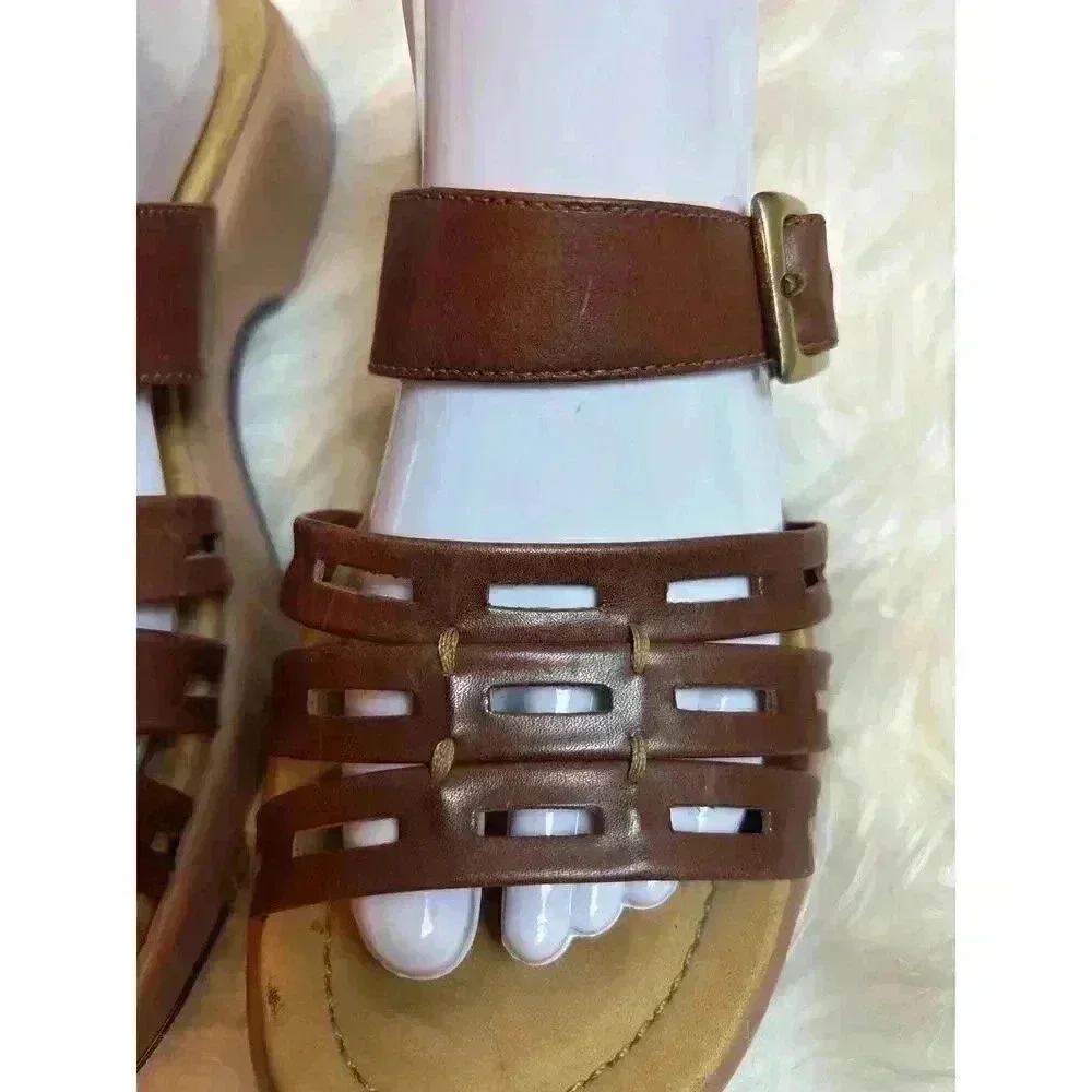 Dansko Cognac Brown Slides Sandals Size 40